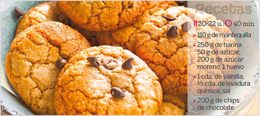 Cookies clásicas con chips de chocolate